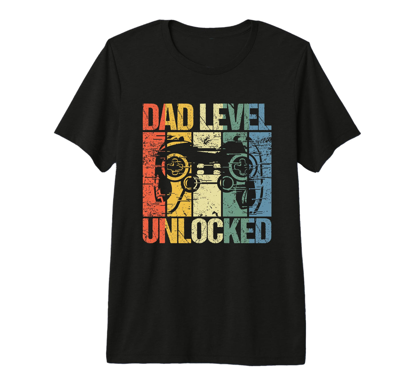Dad Level Unlocked Gaming Controller T-Shirt - Aesthetic Graphic Men Women - T-Shirt, Sweatshirt, Hoodie