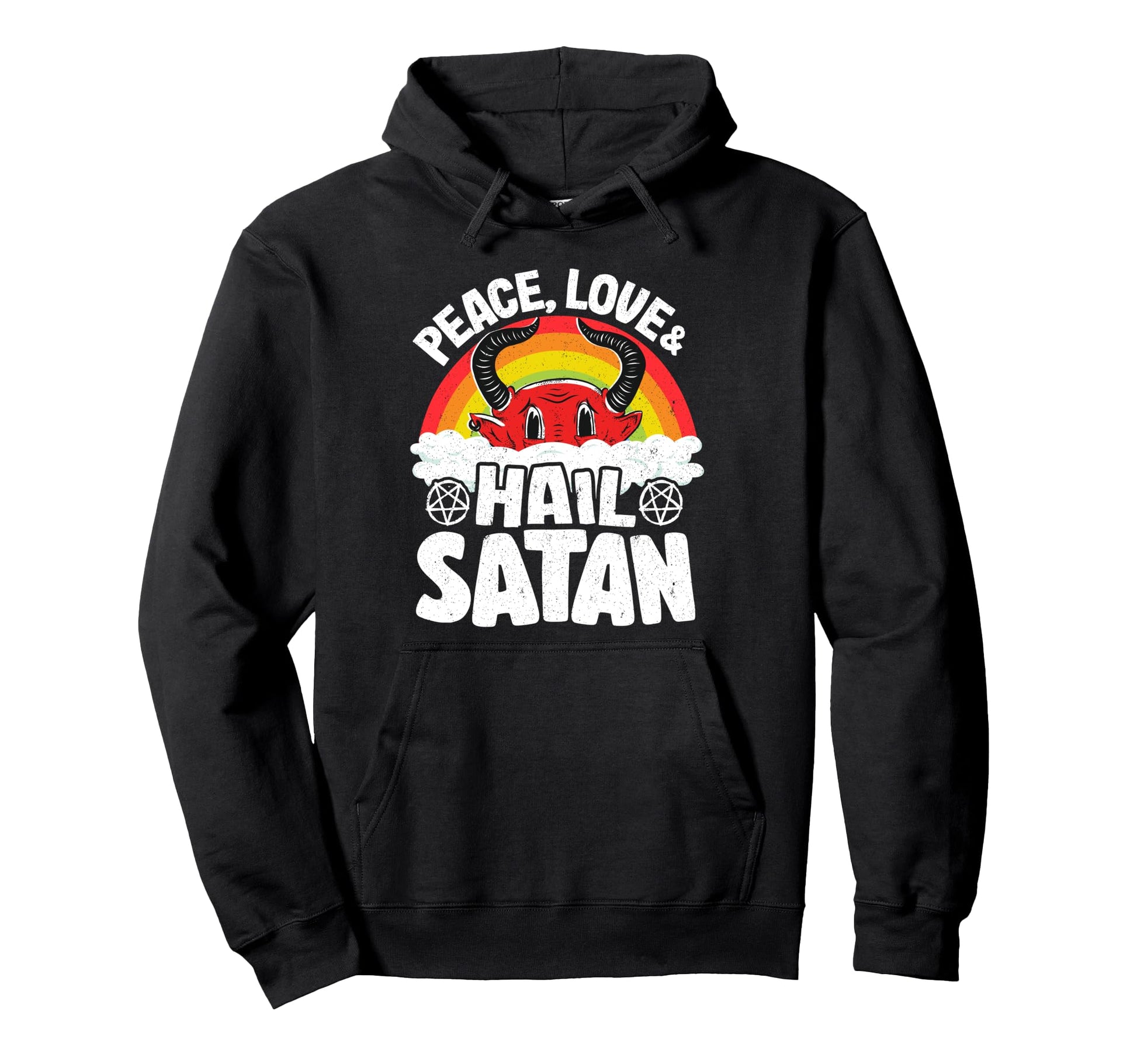Punk Band Death Metal Rainbow Peace Hoodie - Custom Art Print for Adults - T-Shirt, Sweatshirt, Hoodie