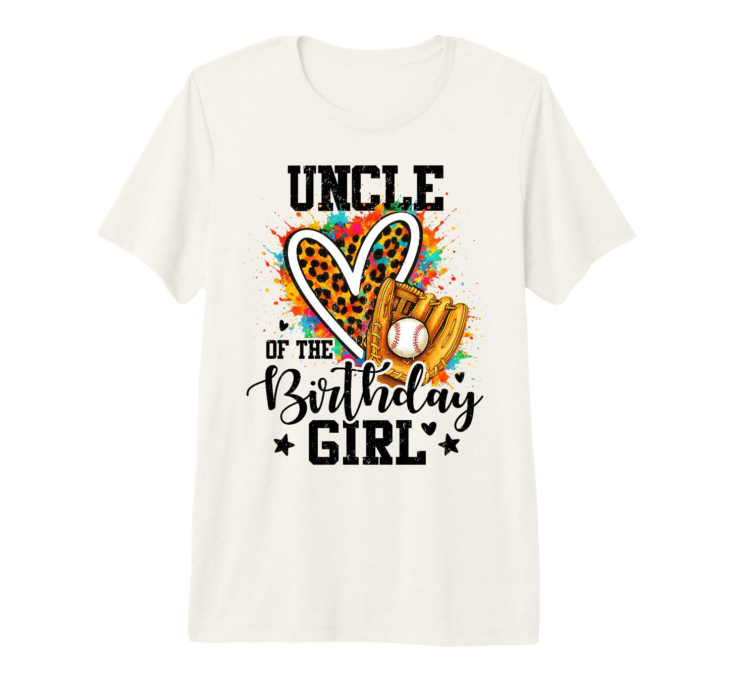 Uncle Birthday Baseball Colorful T-Shirt - Novelty Apparel for Adults - T-Shirt, Sweatshirt, Hoodie