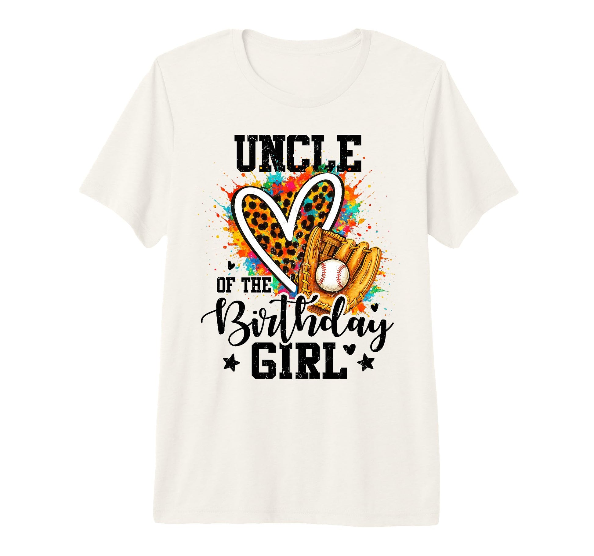 Uncle Birthday Baseball Colorful T-Shirt - Novelty Apparel for Adults - T-Shirt, Sweatshirt, Hoodie