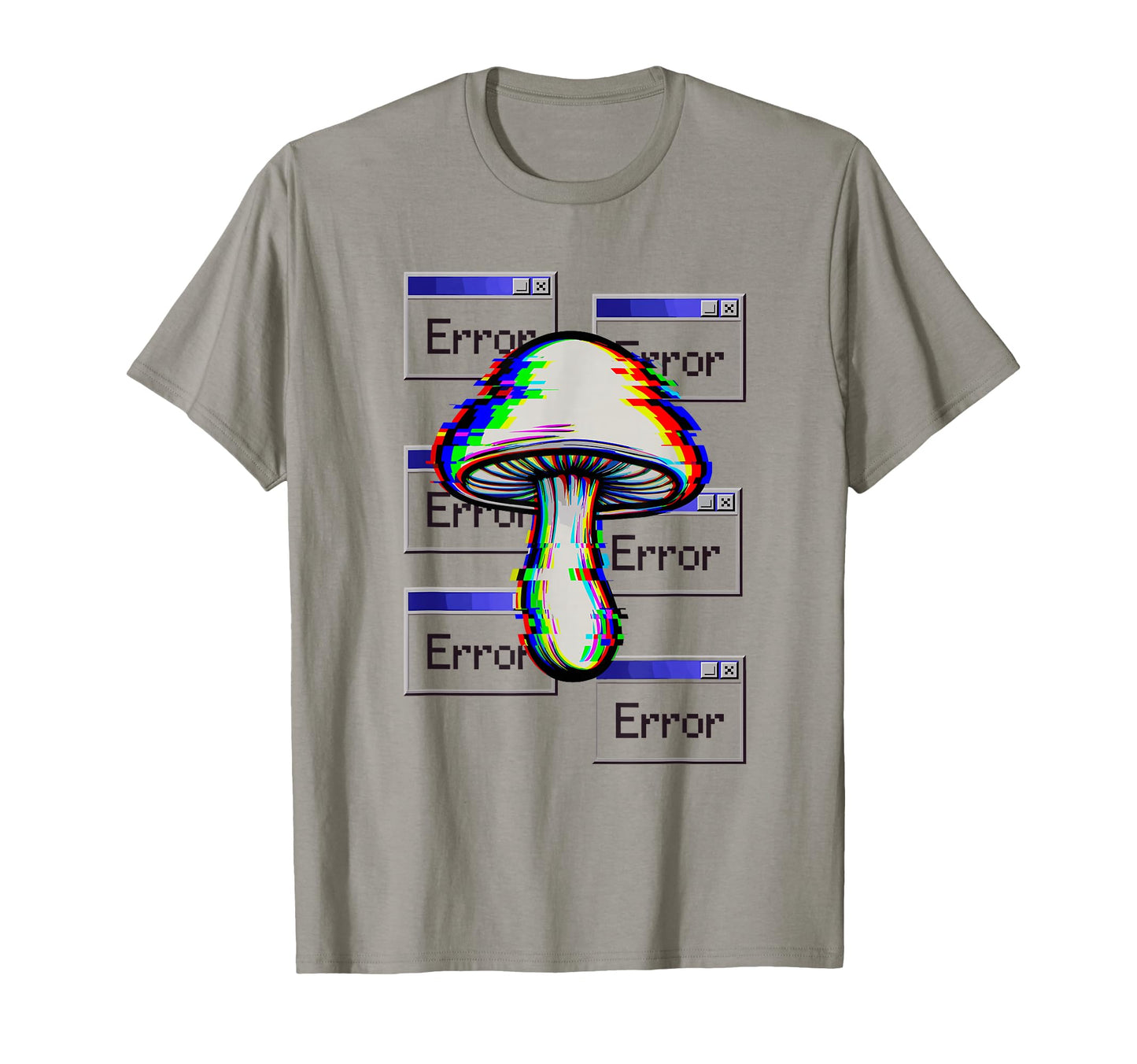 Error Mushroom Glitch Effect T-Shirt - Casual Everyday Wear Men Women - T-Shirt, Sweatshirt, Hoodie