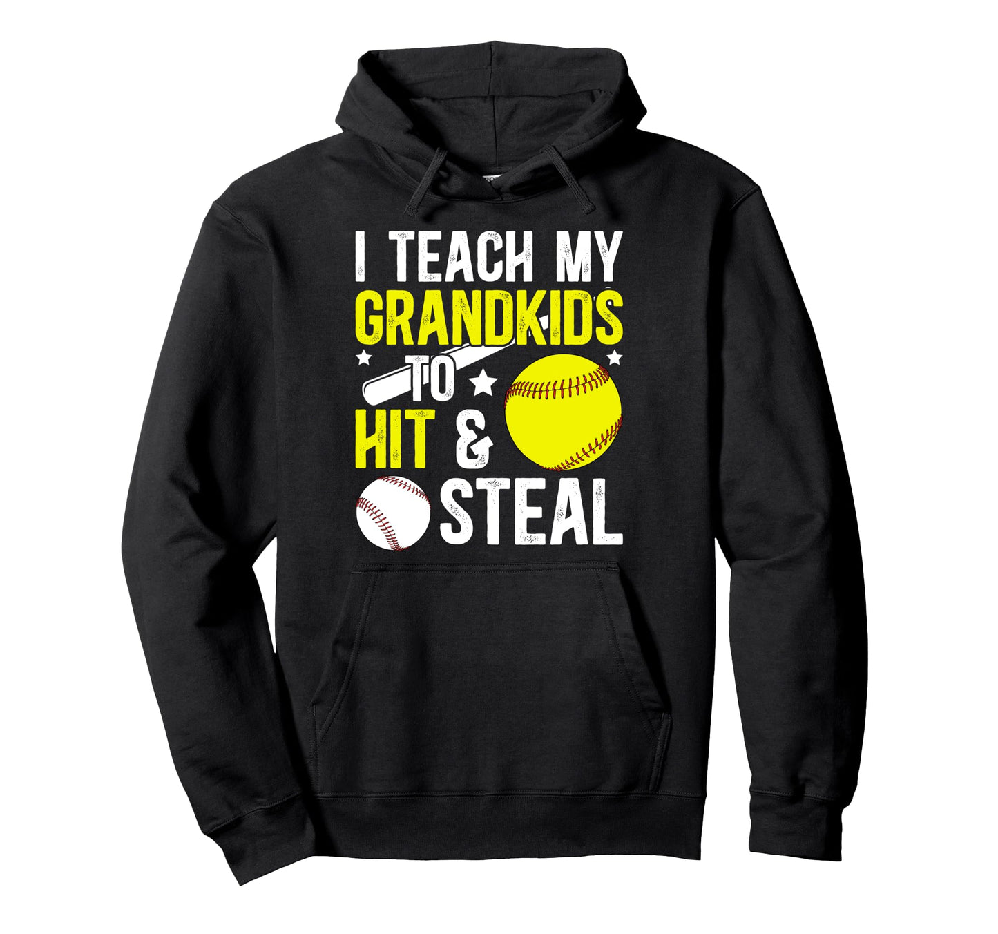 Baseball Softball Grandpa Funny Hoodie - Aesthetic Graphic for Adults - T-Shirt, Sweatshirt, Hoodie