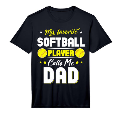 Mens My Favorite Softball Player T-Shirt - Custom Art Print for Adults - T-Shirt, Sweatshirt, Hoodie