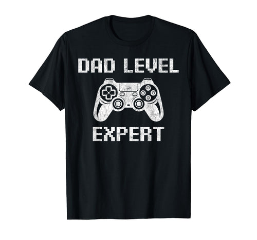 Gamer Dad Fathers Day Gaming Dad Level T-Shirt - Unique Graphic Unisex - T-Shirt, Sweatshirt, Hoodie
