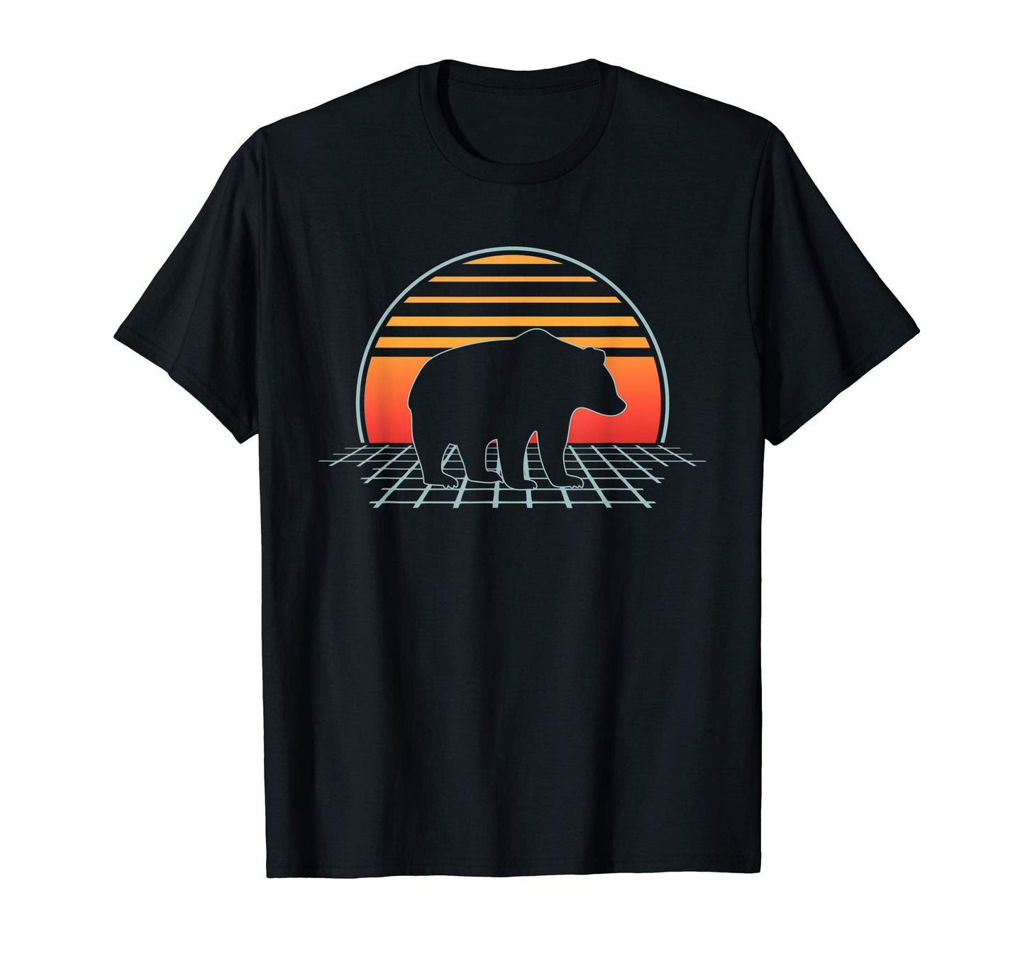 Bear 70S 80S Animal Vaporwave T-Shirt - Aesthetic Graphic Men Women - T-Shirt, Sweatshirt, Hoodie