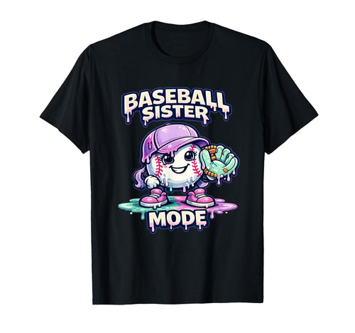 Ice Cream Drip Baseball Sister T-Shirt - Casual Everyday Wear for Adults - T-Shirt, Sweatshirt, Hoodie