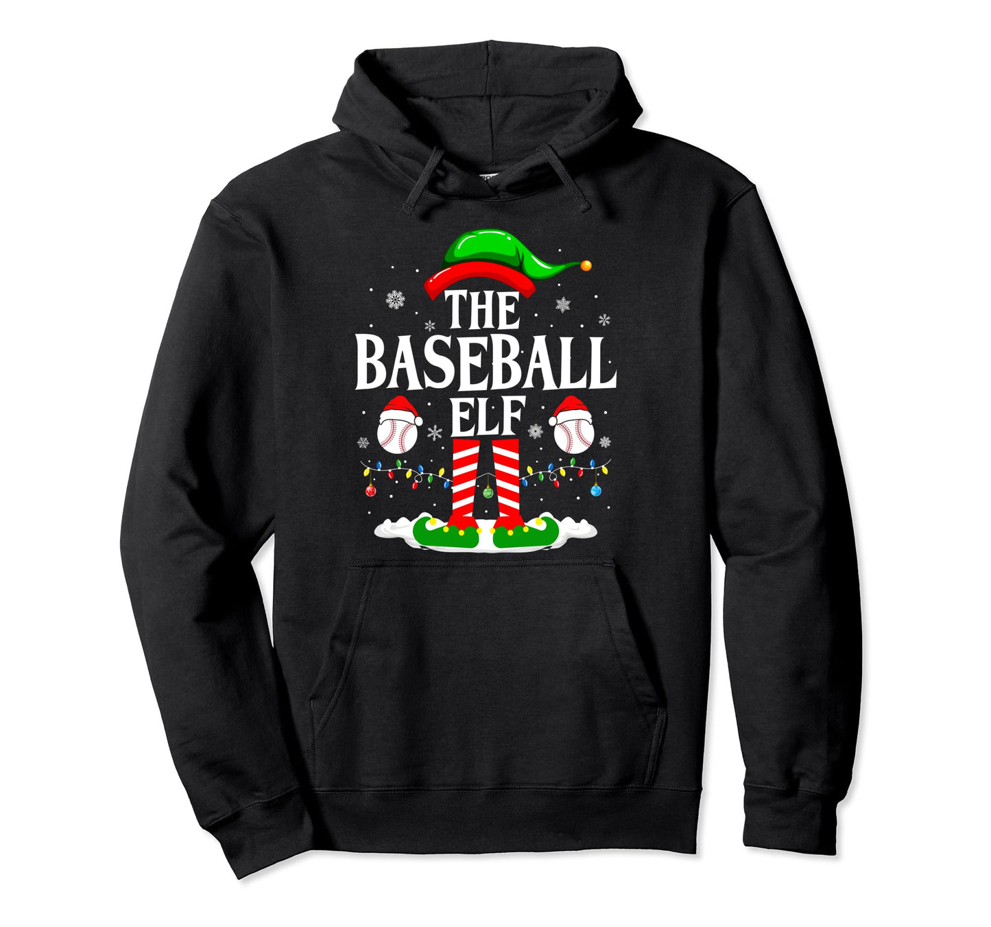 Baseball Elf Funny Matching Baseball Hoodie - Custom Art Print Unisex - T-Shirt, Sweatshirt, Hoodie