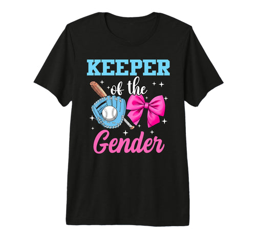 Baseball Or Bows Gender Reveal Keeper T-Shirt - Minimalist Print Unisex - T-Shirt, Sweatshirt, Hoodie