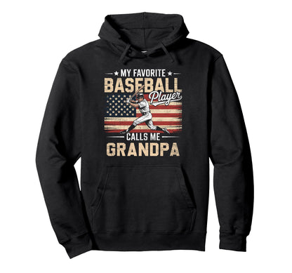 My Favorite Baseball Player Calls Me Hoodie - Minimalist Print for Adults - T-Shirt, Sweatshirt, Hoodie