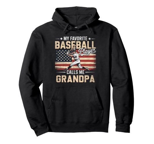 My Favorite Baseball Player Calls Me Hoodie - Minimalist Print for Adults - T-Shirt, Sweatshirt, Hoodie