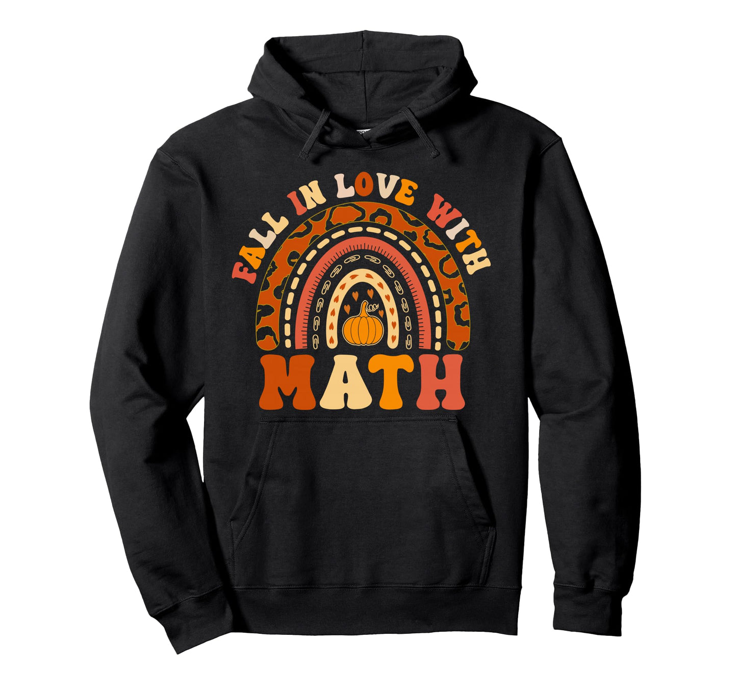 Fall Love Math Leopard Pumpkin Hoodie - Custom Art Print for Adults - T-Shirt, Sweatshirt, Hoodie