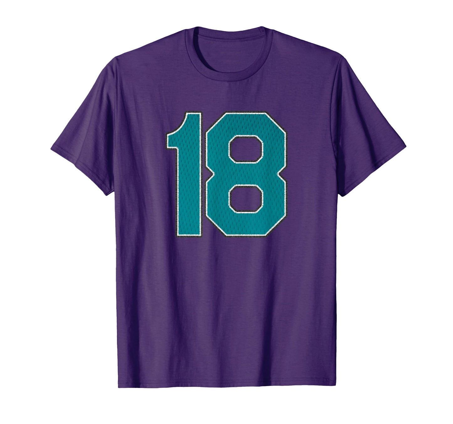 Player Teal Number 18 Sports Team Fan T-Shirt - Graphic Print Men Women - T-Shirt, Sweatshirt, Hoodie