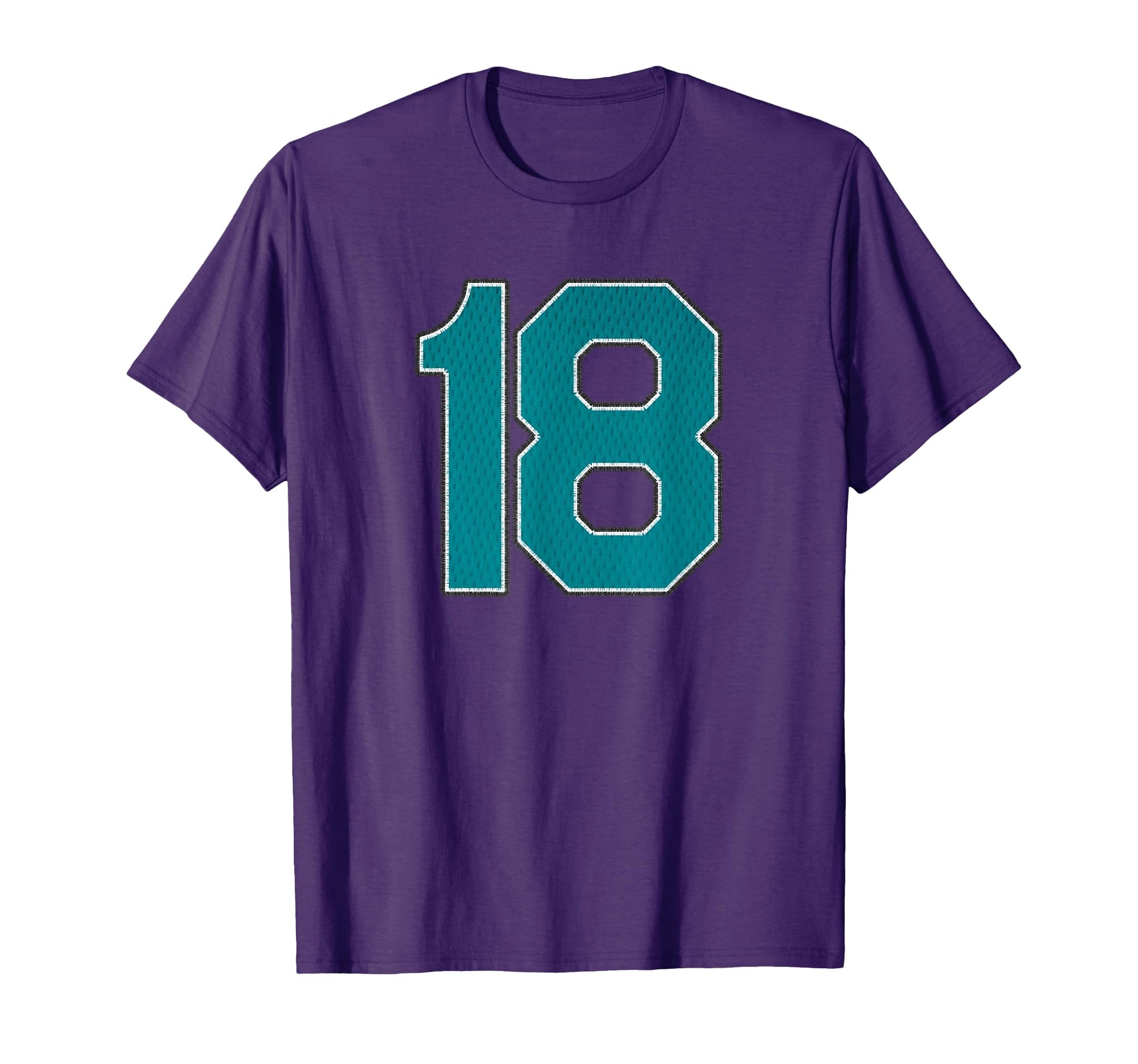Player Teal Number 18 Sports Team Fan T-Shirt - Graphic Print Men Women - T-Shirt, Sweatshirt, Hoodie