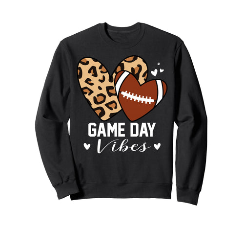 Game Day Vibes Funny Football Mom Sweatshirt - Trendy Graphic for Adults - T-Shirt, Sweatshirt, Hoodie