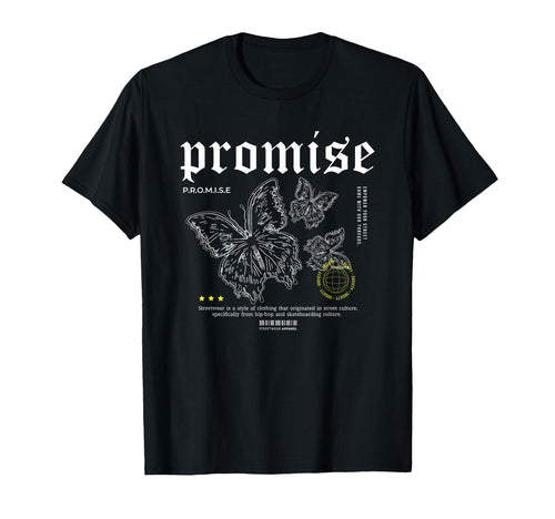 Butterfly Promise Y2K Grunge Aesthetic T-Shirt - Unique Graphic Men Women - T-Shirt, Sweatshirt, Hoodie