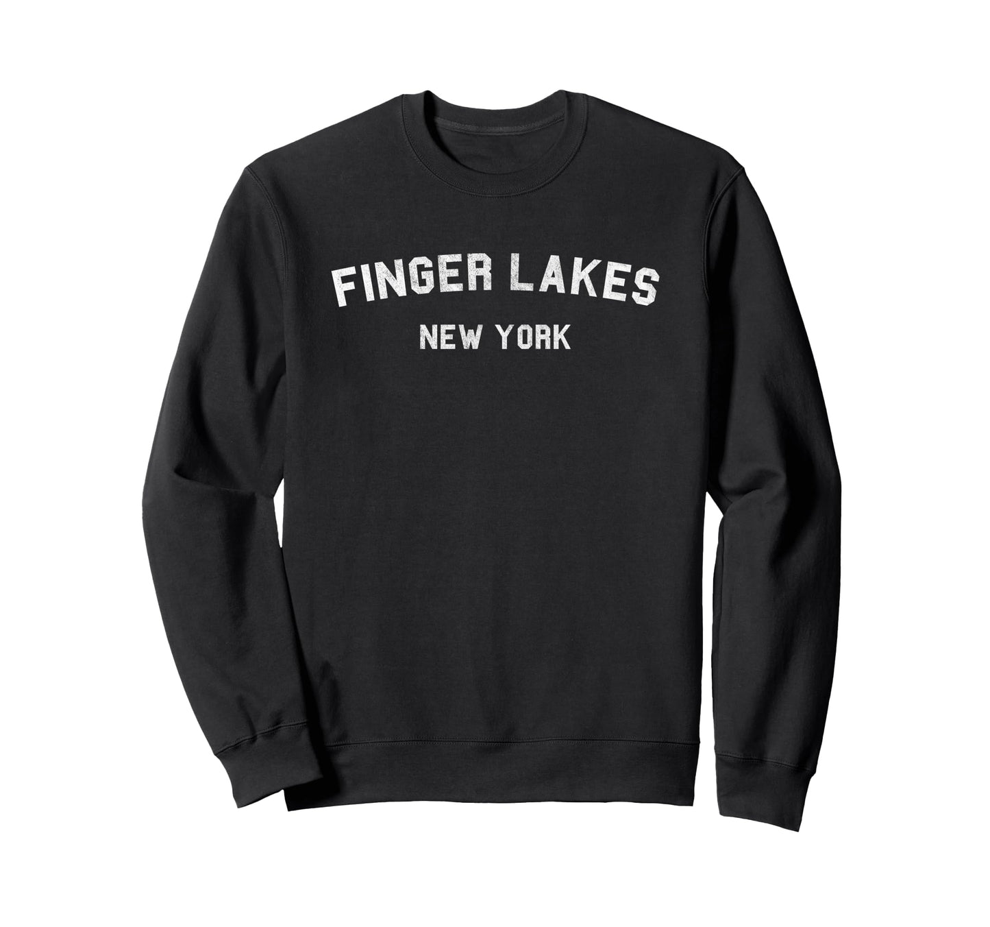 Varsity Finger Lakes New York Sweatshirt - Fun Novelty Design for Adults - T-Shirt, Sweatshirt, Hoodie
