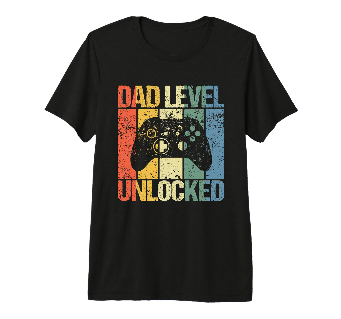 Dad Level Unlocked Gaming Controller T-Shirt - Aesthetic Graphic Men Women - T-Shirt, Sweatshirt, Hoodie