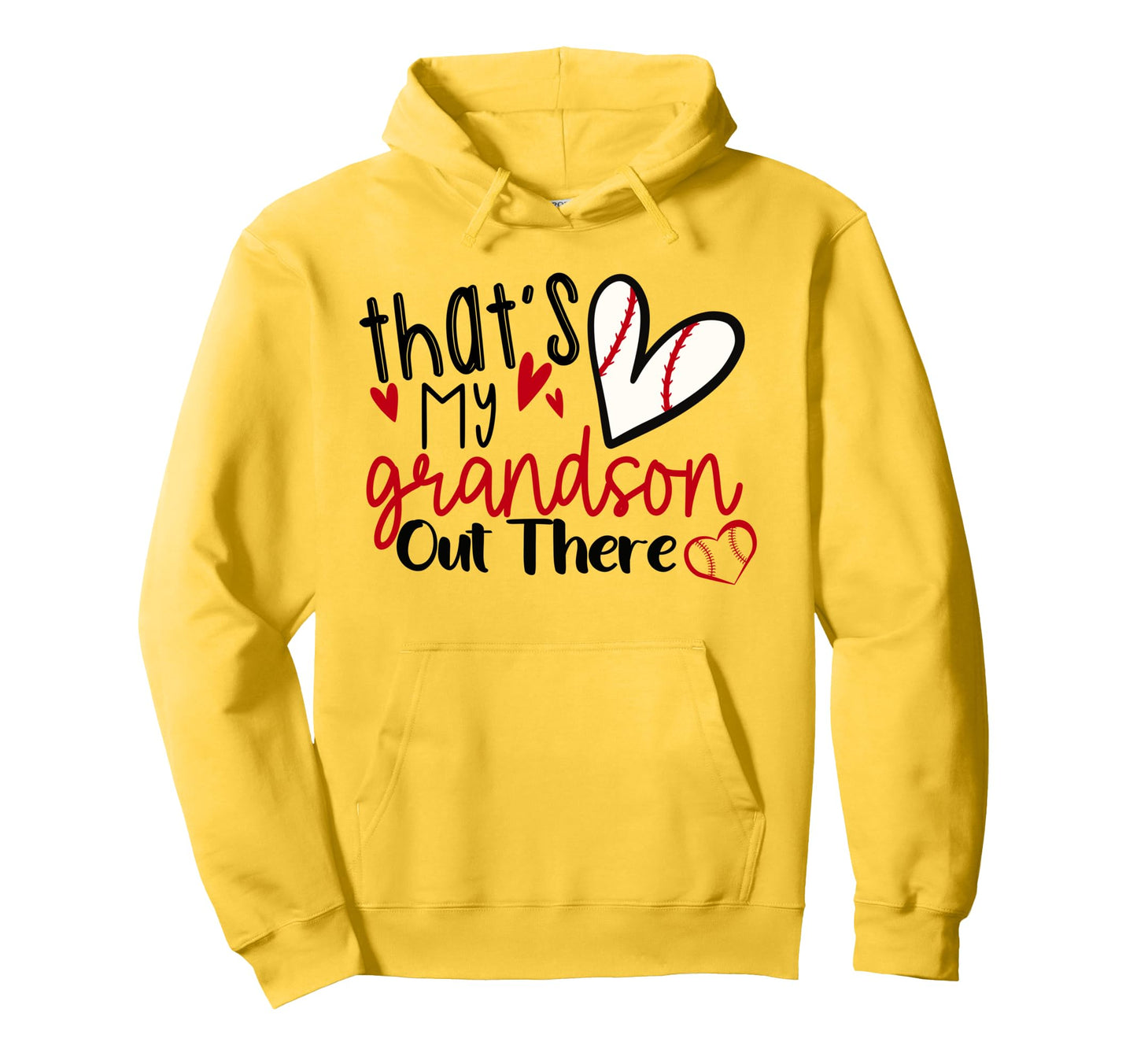 Thats My Grandson Out There Baseball Hoodie - Streetwear Style Men Women - T-Shirt, Sweatshirt, Hoodie