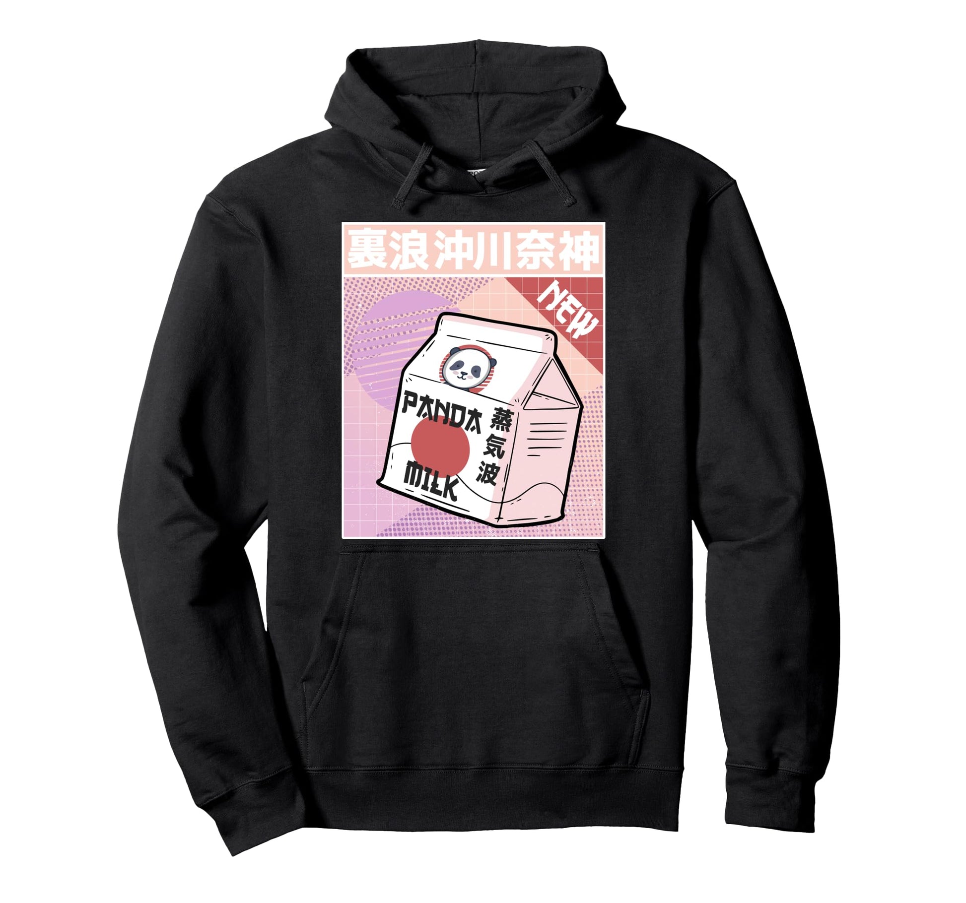 Japanese Vaporwave Aesthetic 90S Panda Hoodie - Streetwear Style Unisex - T-Shirt, Sweatshirt, Hoodie