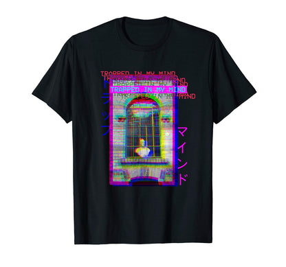 Trapped My Mind Sad Vaporwave Aesthetic T-Shirt - Unique Graphic Unisex - T-Shirt, Sweatshirt, Hoodie