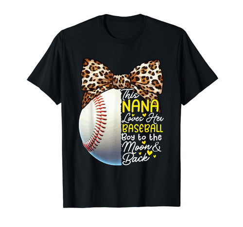 Baseball Nana Loves Her Baseball Funny T-Shirt - Novelty Apparel Unisex - T-Shirt, Sweatshirt, Hoodie