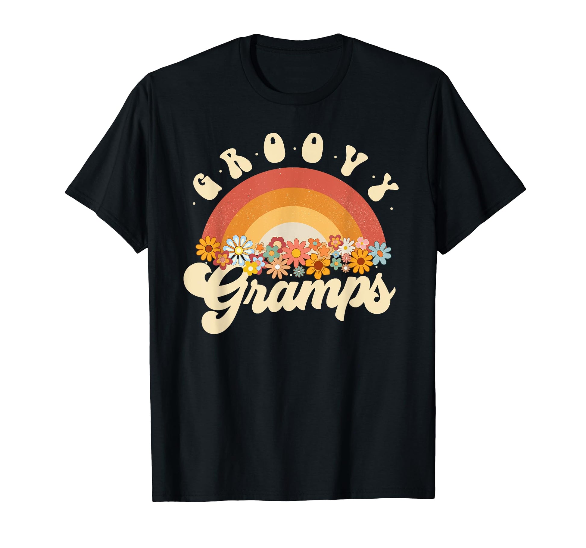 Groovy Gramps Rainbow Colorful Flowers T-Shirt - Trendy Graphic for Adults - T-Shirt, Sweatshirt, Hoodie