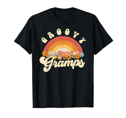 Groovy Gramps Rainbow Colorful Flowers T-Shirt - Trendy Graphic for Adults - T-Shirt, Sweatshirt, Hoodie
