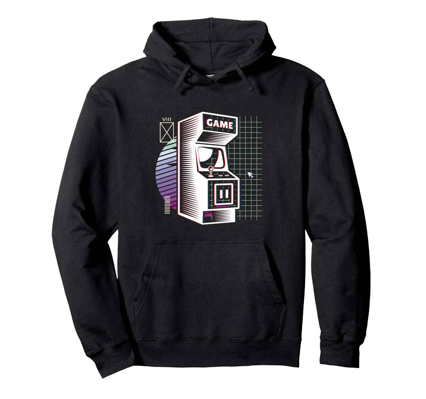 Synthwave Video Arcade Aesthetic Vaporwave Hoodie - Trendy Graphic Unisex - T-Shirt, Sweatshirt, Hoodie