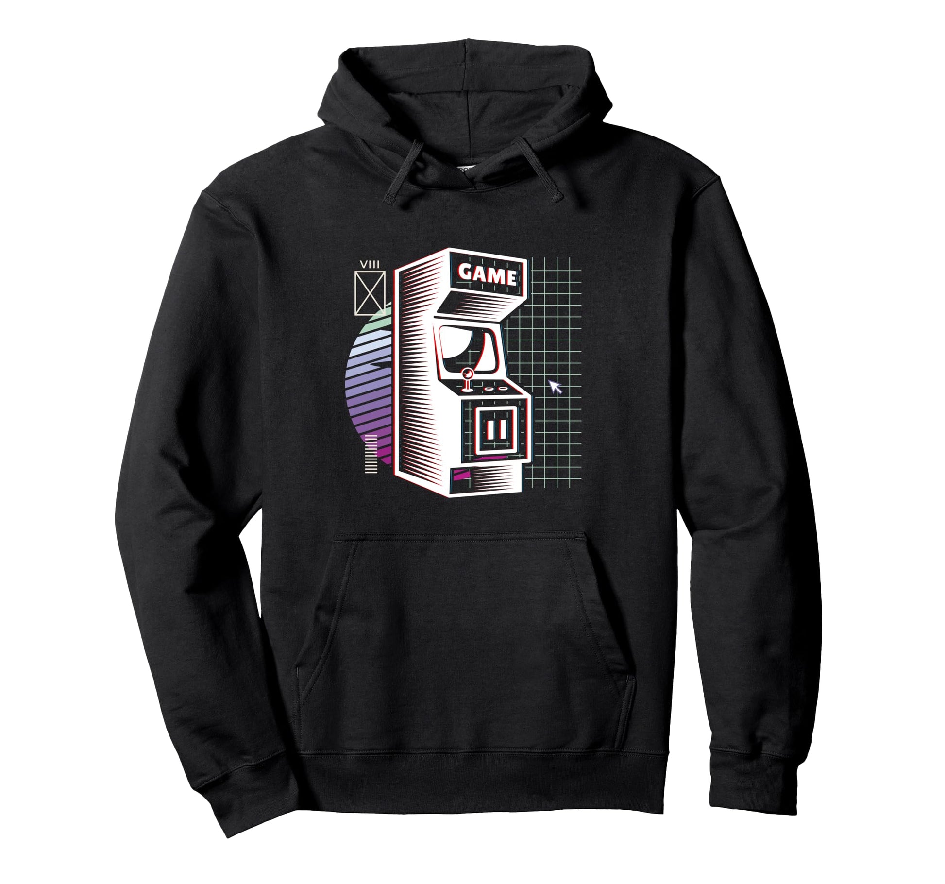 Synthwave Video Arcade Aesthetic Vaporwave Hoodie - Trendy Graphic Unisex - T-Shirt, Sweatshirt, Hoodie