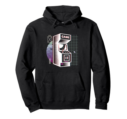 Synthwave Video Arcade Aesthetic Hoodie - Casual Everyday Wear Unisex - T-Shirt, Sweatshirt, Hoodie