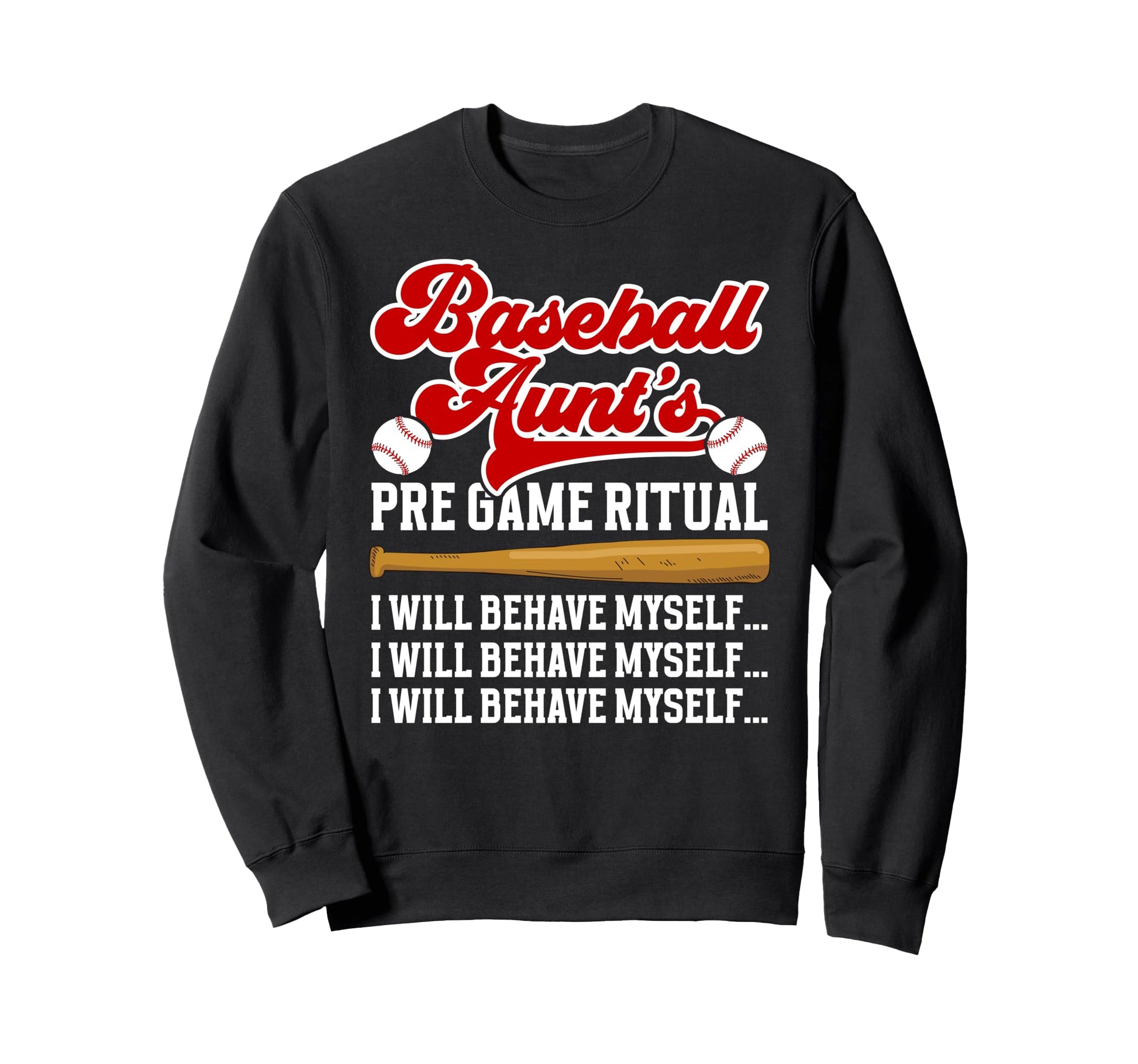 Baseball Aunt Funny Aunt Baseball Sweatshirt - Unique Graphic for Adults - T-Shirt, Sweatshirt, Hoodie