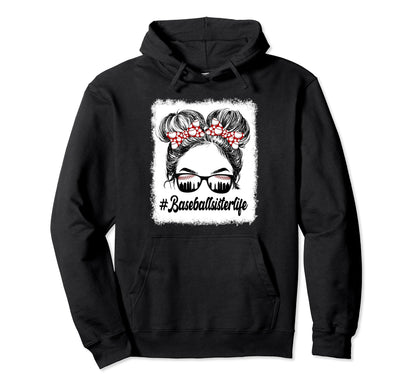 Proud Baseball Sister Baseball Player Lit Hoodie - Novelty Apparel Unisex - T-Shirt, Sweatshirt, Hoodie