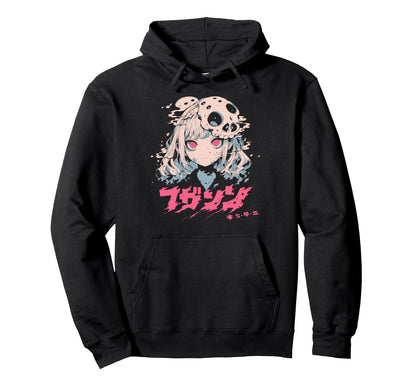 Goth Grunge Demon Anime Waifu Horror Alt Hoodie - Streetwear Style Unisex - T-Shirt, Sweatshirt, Hoodie