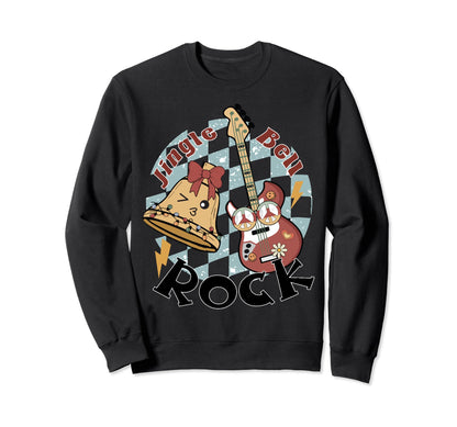 Jingle Bell Rock Hippie Vibes Sweatshirt - Trendy Graphic Men Women - T-Shirt, Sweatshirt, Hoodie