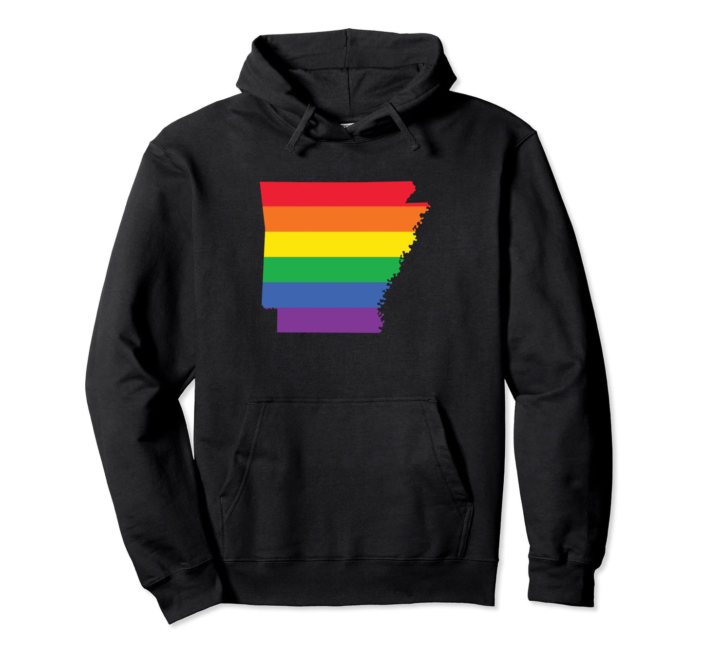 Arkansas Lgbtq Rainbow Flag Gay Pride Hoodie - Unique Graphic Unisex - T-Shirt, Sweatshirt, Hoodie