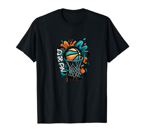 Basketball Hoop Graffiti Colorful T-Shirt - Novelty Apparel Men Women - T-Shirt, Sweatshirt, Hoodie