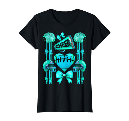 Football Cheer Mom Coquette Bow T-Shirt - Casual Everyday Wear for Adults - T-Shirt, Sweatshirt, Hoodie