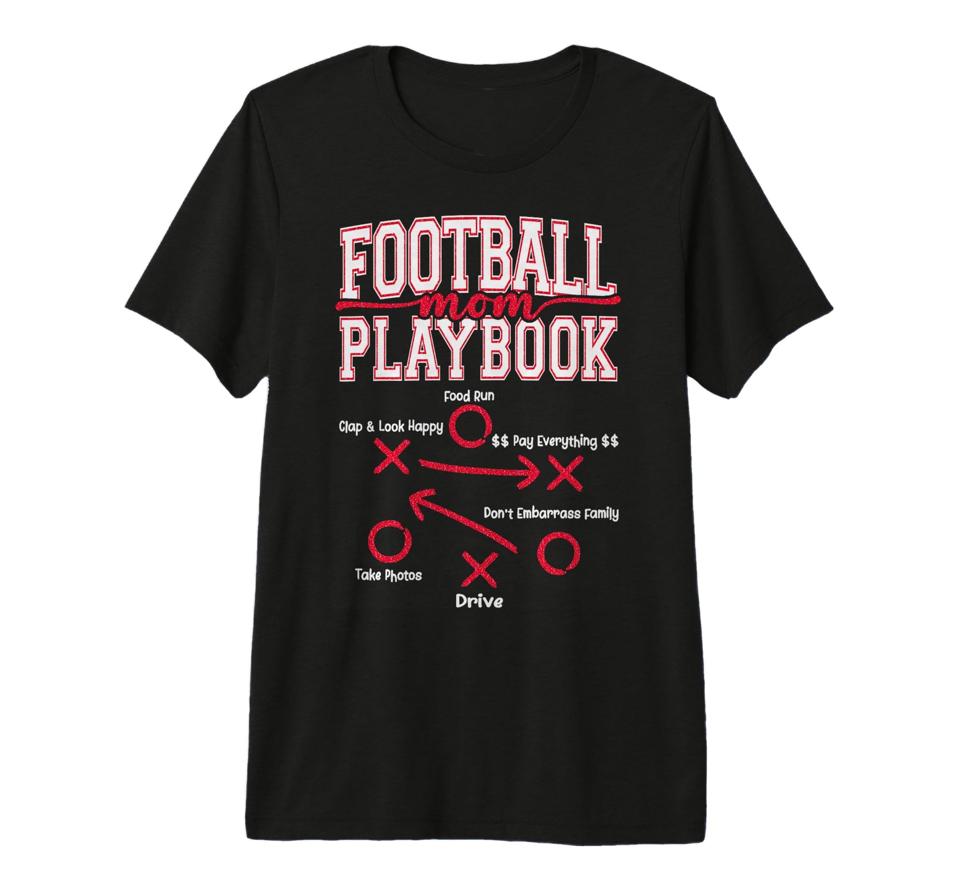 Football Mom Playbook Game Day Football T-Shirt - Graphic Print for Adults - T-Shirt, Sweatshirt, Hoodie