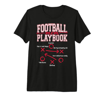Football Mom Playbook Game Day Football T-Shirt - Graphic Print for Adults - T-Shirt, Sweatshirt, Hoodie