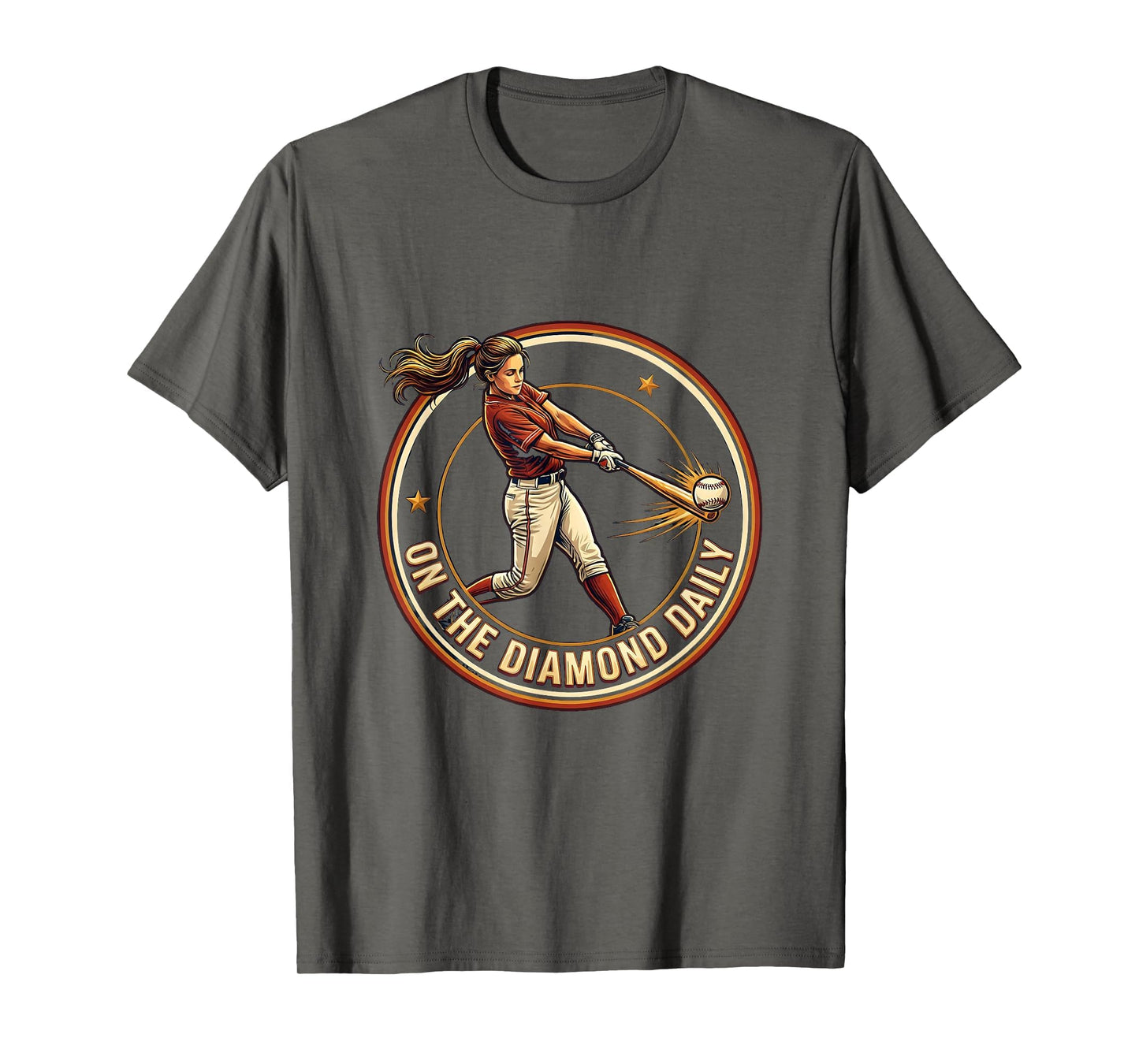 Diamond Daily Womens Baseball T-Shirt - Unique Graphic Unisex - T-Shirt, Sweatshirt, Hoodie