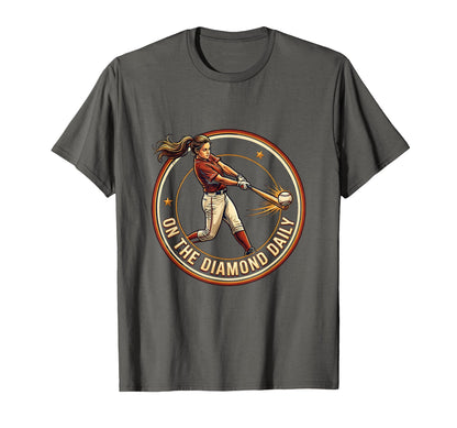 Diamond Daily Womens Baseball T-Shirt - Unique Graphic Unisex - T-Shirt, Sweatshirt, Hoodie