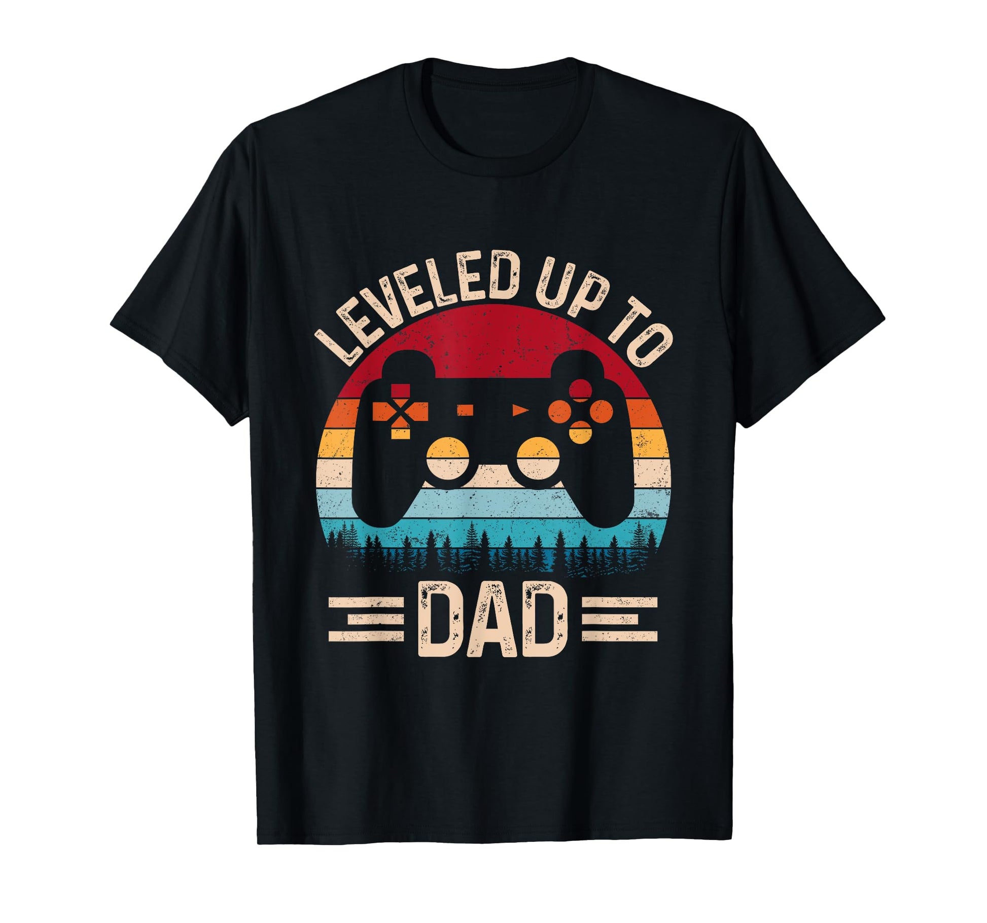 Leveled Up To Dad Video Game Gifts T-Shirt - Aesthetic Graphic for Adults - T-Shirt, Sweatshirt, Hoodie