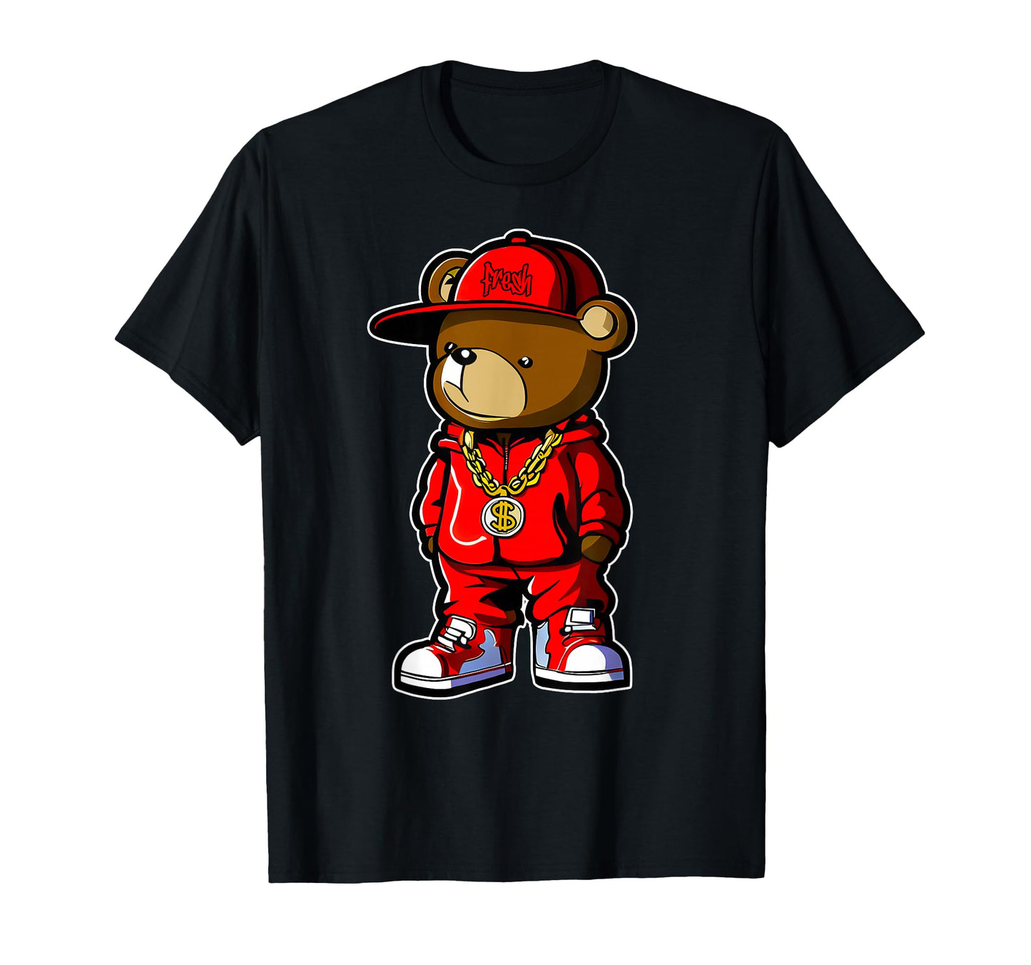 Hip Hop Teddy Bear 90 Hip Hop Graffiti T-Shirt - Minimalist Print Men Women - T-Shirt, Sweatshirt, Hoodie