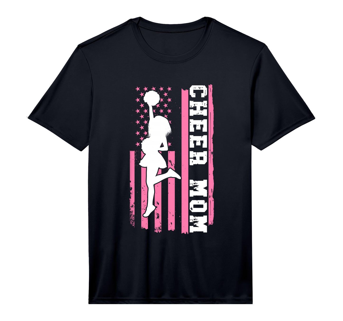 Mens Cheer Mom American Flag T-Shirt - Aesthetic Graphic for Adults - T-Shirt, Sweatshirt, Hoodie