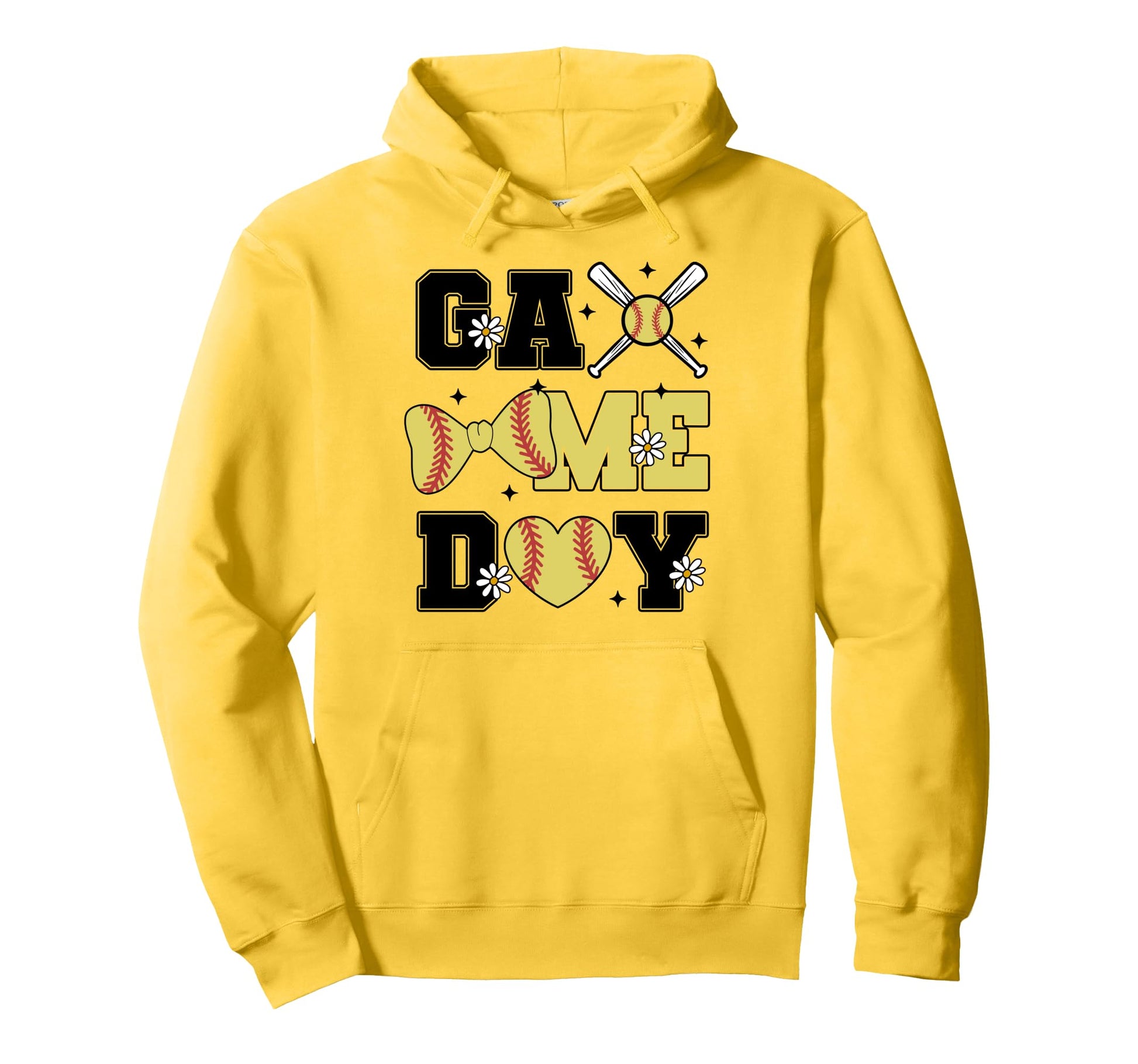 Softball Game Day Bow And Heart Softball Hoodie - Trendy Graphic Men Women - T-Shirt, Sweatshirt, Hoodie