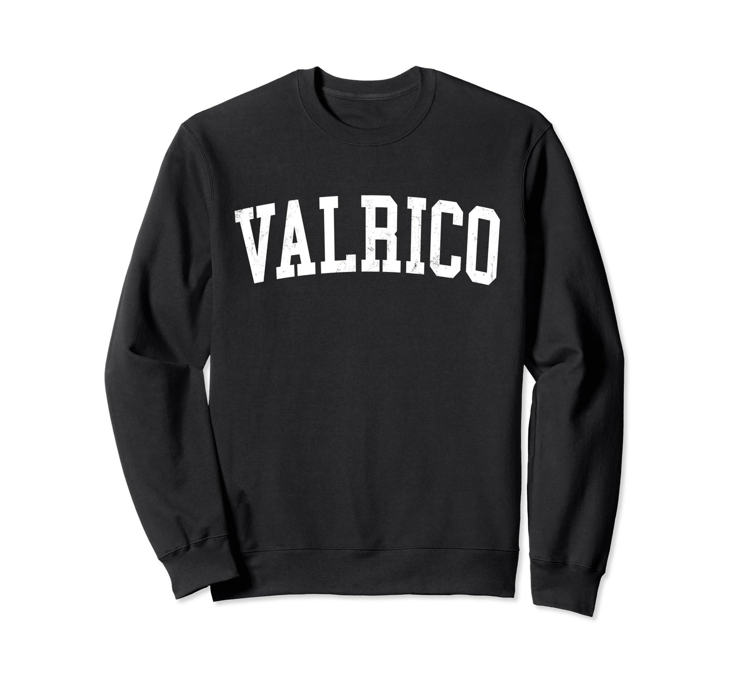 Valrico Fl Distressed White Varsity Sweatshirt - Custom Art Print Men Women - T-Shirt, Sweatshirt, Hoodie