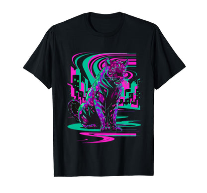 Vaporwave Cat Aesthetic Synthwave T-Shirt - Unique Graphic for Adults - T-Shirt, Sweatshirt, Hoodie