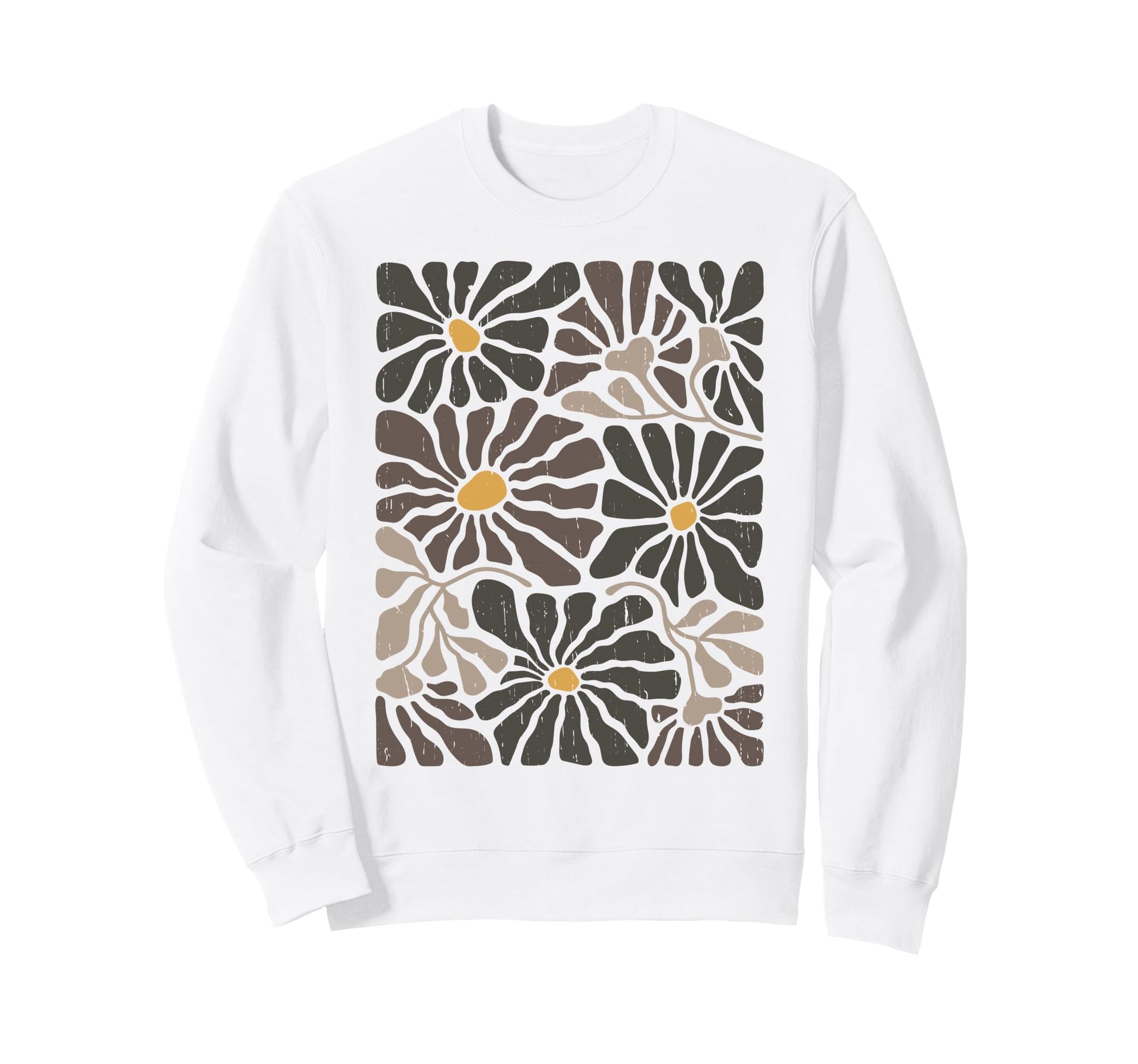Dark Floral Pattern Boho Wildflowers Sweatshirt - Graphic Print Unisex - T-Shirt, Sweatshirt, Hoodie