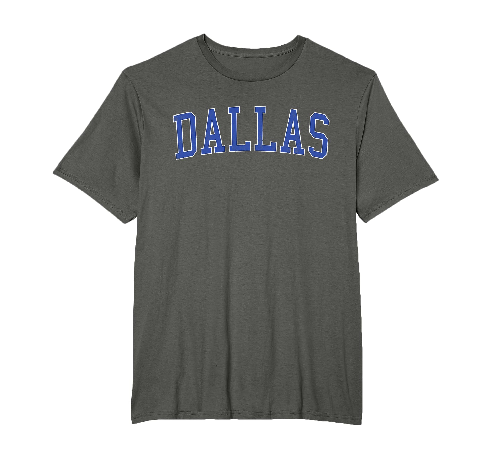 Dallas Tx Distressed Blue Varsity T-Shirt - Trendy Graphic for Adults - T-Shirt, Sweatshirt, Hoodie