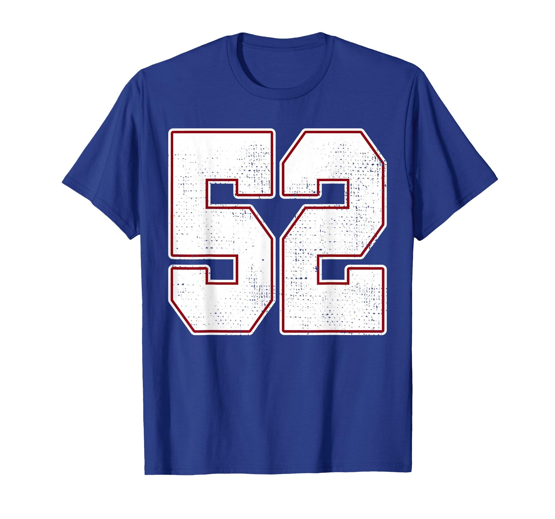 52 Outline Number 52 Fan Varsity Sports T-Shirt - Trendy Graphic Unisex - T-Shirt, Sweatshirt, Hoodie